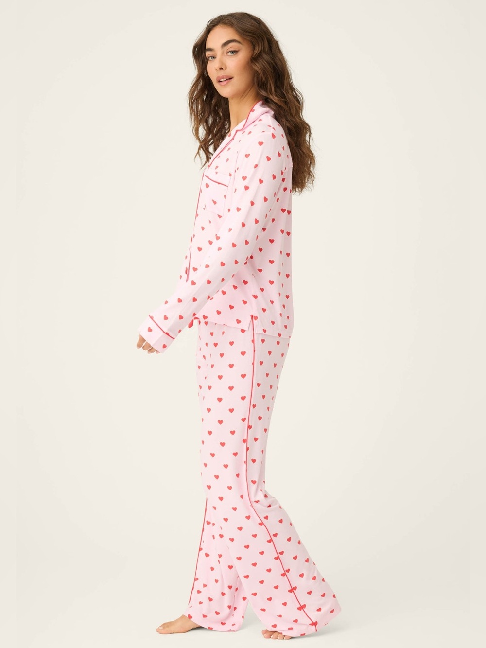 NWOT | PJ Salvage | Wildest Dream Heart Pajama Set | Pink | Size M - Picture 3 of 11